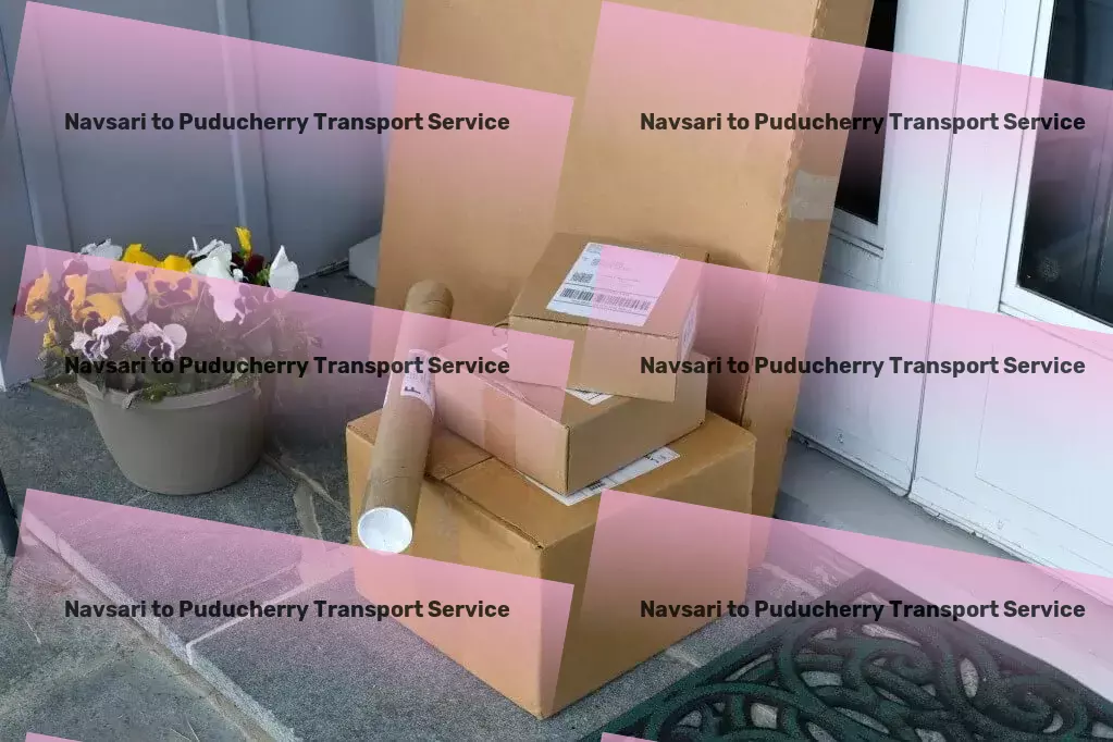 Navsari to Puducherry Luggage Courier Heavy equipment shipping